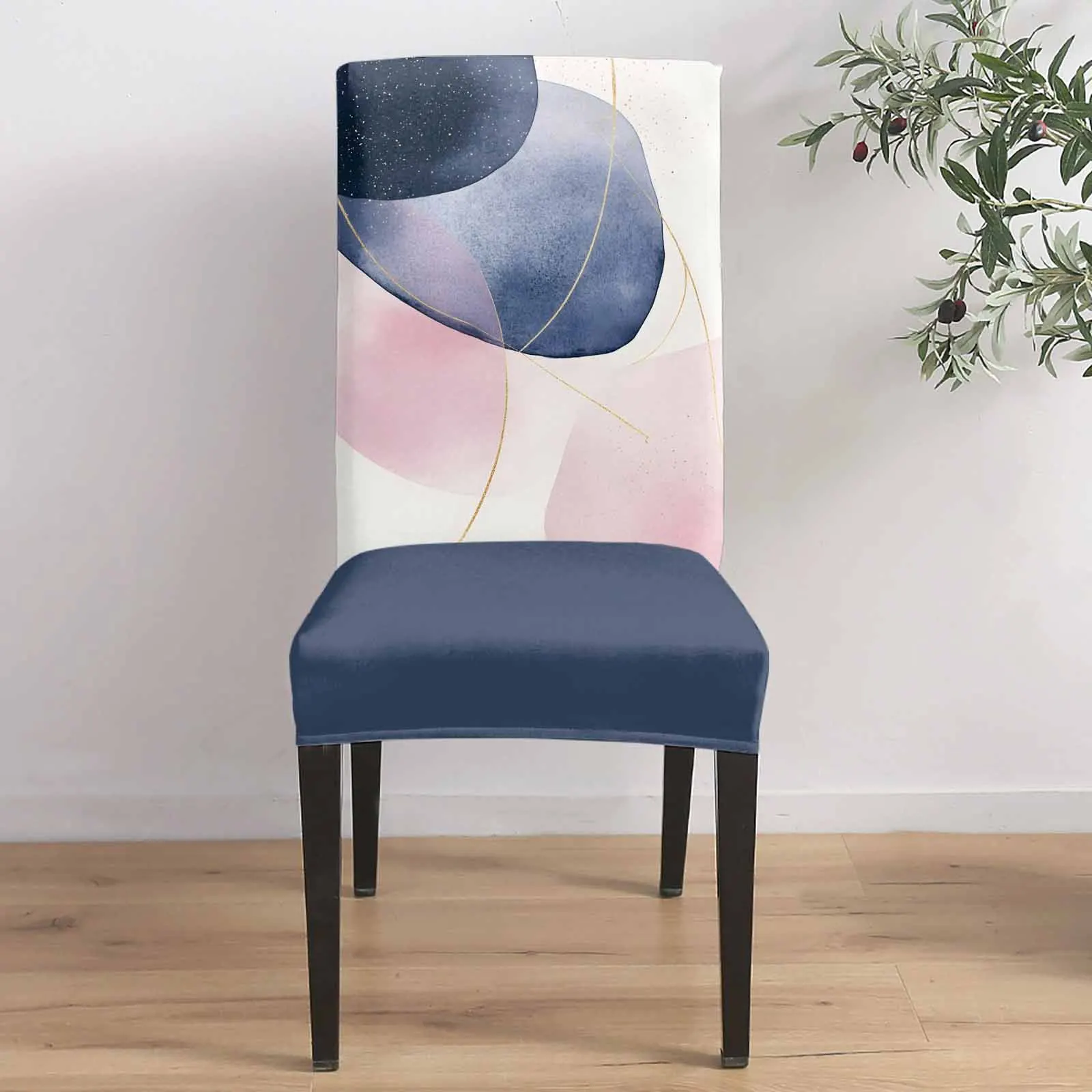 

Nordic Minimalist Color Block 4/6/8PCS Spandex Elastic Chair Case For Wedding Hotel Banquet Dining Room