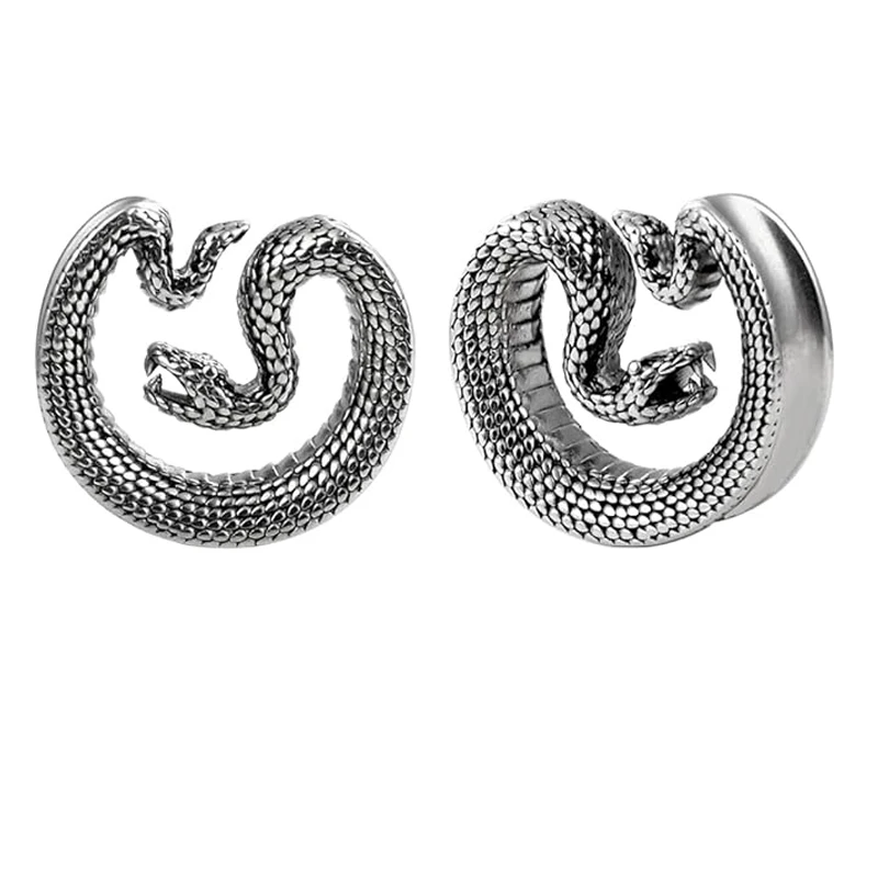 

Snake Saddle Plugs Ear Gauges Tunnels Hypoallergenic Earrings Plugs Piercing For Ears Expander Body Jewelry Ear Stretcher