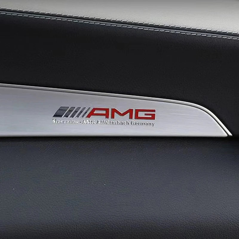 1.5x9cm For Mercedes Benz AMG W212 W204 W211W168 W213 W205 W210 W124 Metal emblem Auto Decor Decals Car Window Wiper Stickers