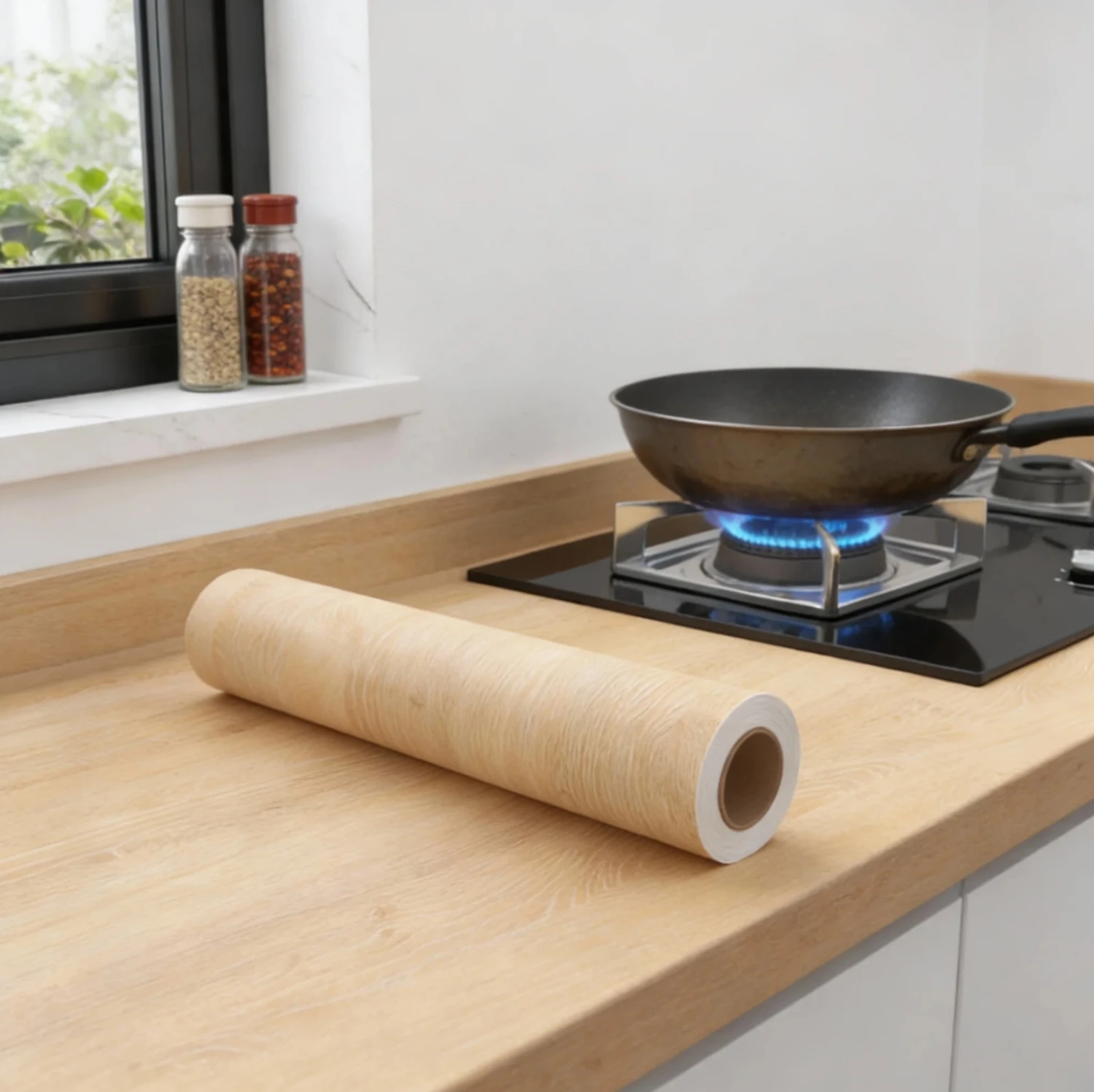 

55cm Width Wood Grain PVC Wallpaper Self Adhesive Waterproof Home Decor Stickers for Door Wardrobe Cupboard Table Furniture