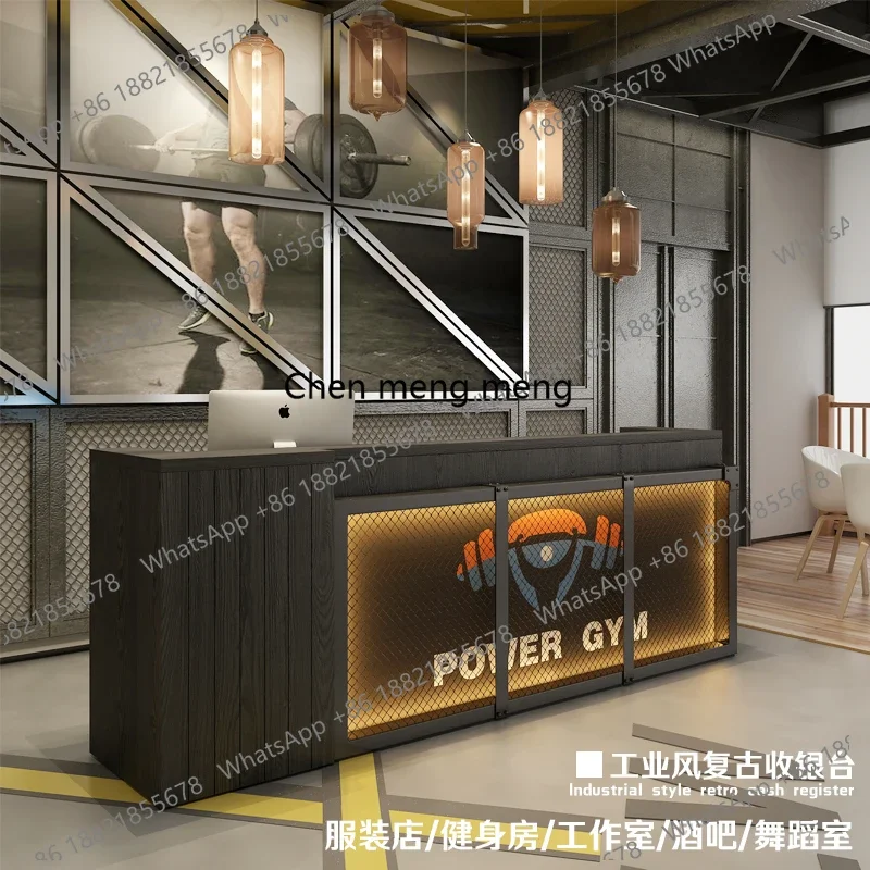 Vintage checkout page Clothing Shop Counter Iron Gym BBQ Shop Industrial Bar Restaurant Reception Desk