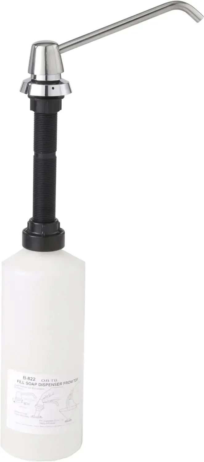 B-8226 34 Fl Oz Kapazität, 4" Dicke Toilette montierter Seifenspender, Edelstahl für Badezimmer/Küche