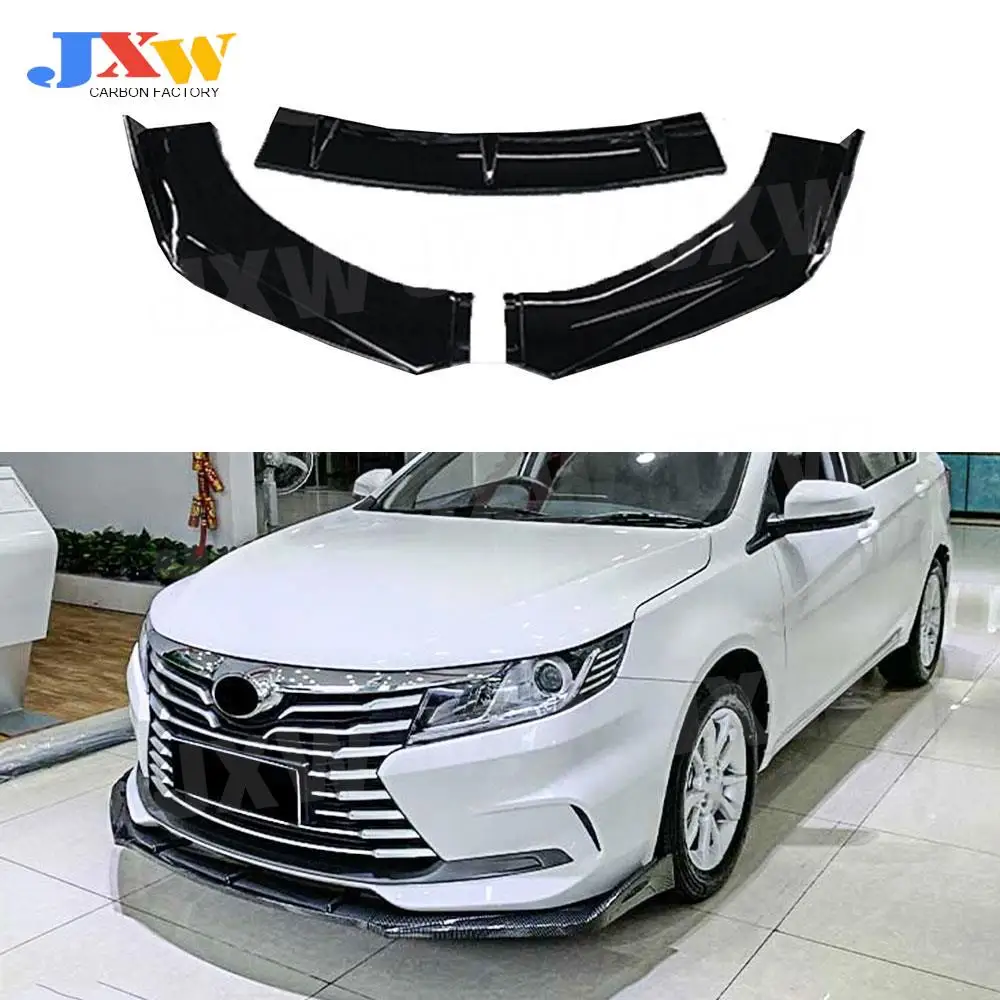 

3PCS ABS Material Front Bumper Lip Spoiler for Benz for BMW for VW Universal Hatchback Cars Auto Styling