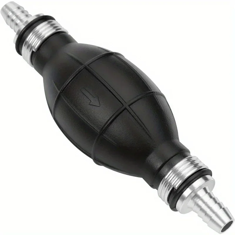 Black Rubber Manual Start Fuel Primer Bulb 10mm, Vacuum Fuel Transfer Pump for Outboard Motor Fuel Line