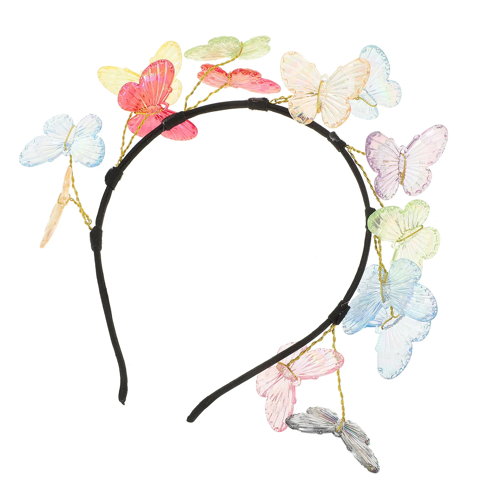 

Colored Butterfly Headband Women Cute Party Decorative Headband Lightweight Wedding Butterflies Hair Accessories Trendy