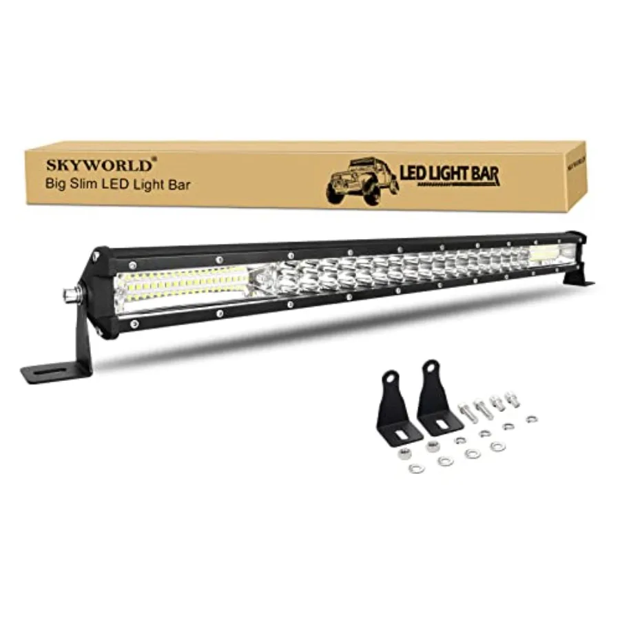 24 Inch Slim Light Bar 216W Spot Flood Combo Beam LED Driving Lights 7D Work Light Fog Lamp Waterproof for 4x4 SUV ATV Truck Ca