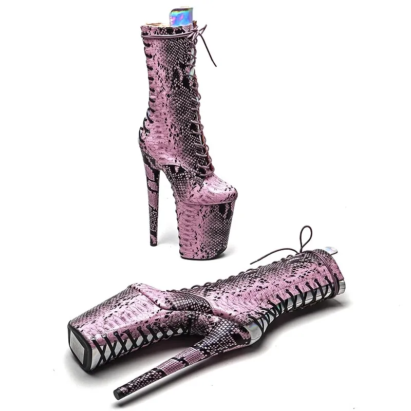 Auman ale neue 23cm/9inches pu obere sexy exotische High Heel Plattform Party Frauen Stiefel Pole Dance Schuhe 121