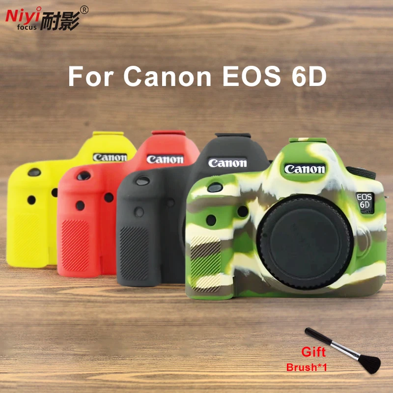 Soft Canon EOS 6D ซิลิโคนกระเป๋ากล้องซิลิโคนกรณีกระเป๋ากล้องยางสำหรับ Canon 6D ป้องกันปกป้องตัวเครื่อง