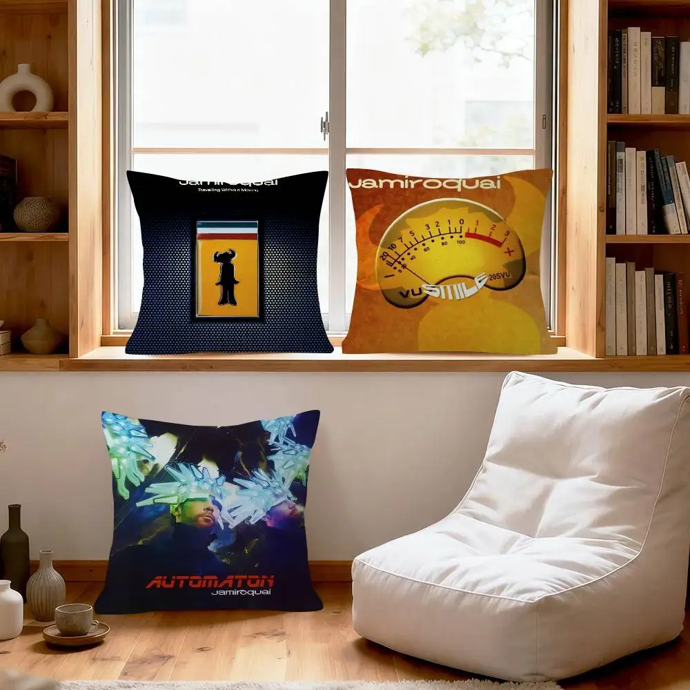 Band J-Jamiroquai  Cushion Cover Pillowcase Upholstery Sofa Throw Pillow Home Decor Pillowcas