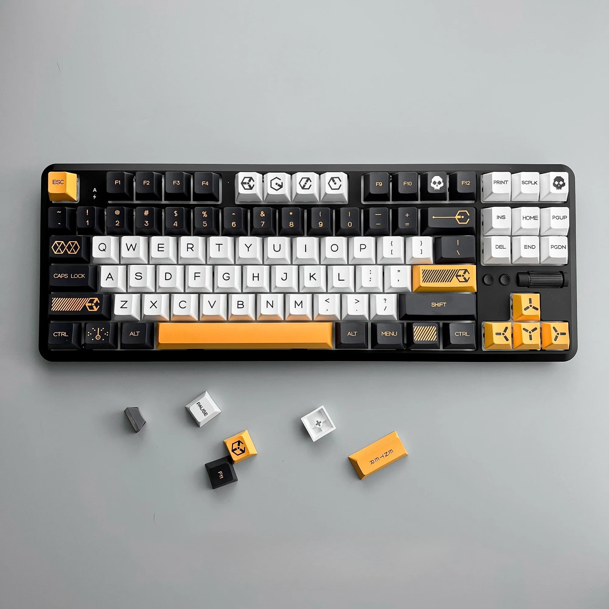 

MiFuny Virtual War Theme Keycap Set High-Profile PBT Heat-Sublimation Front and Reverse Styles Keycaps for Mechanical Keyboard