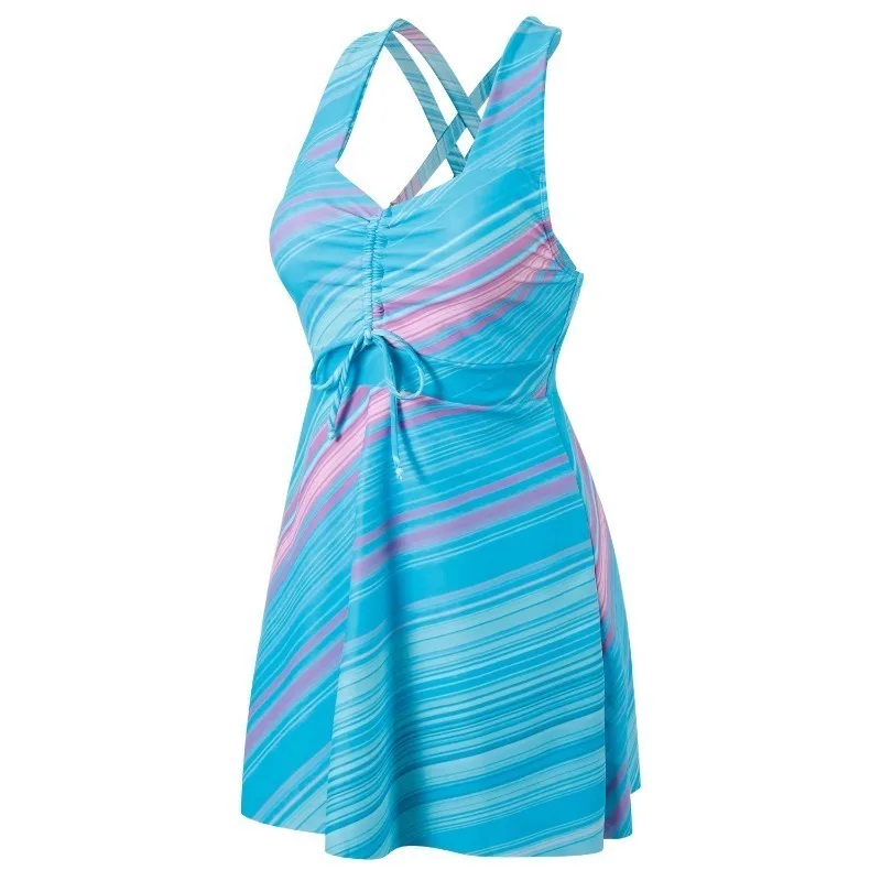 European and American style bikini women, split swimsuit, high waist and thin beach vacation conservative swimsuit women