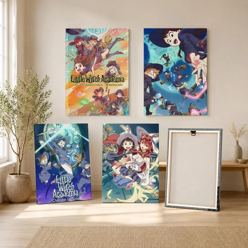 Anime L-Little Witch Academia Magical Dreamy Framed Wall Painting Framed Canvas Wall Art Print Modern Poster Home Hallway Decor
