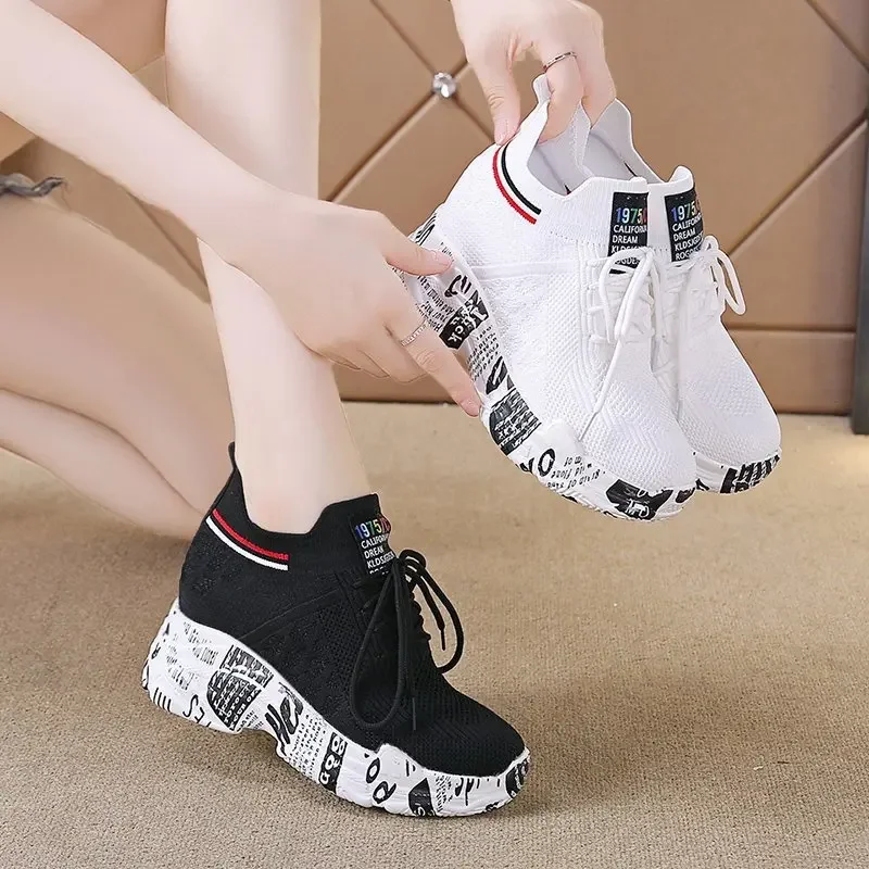 Shoes for Womens Sneakers Women's Designer Shoes Tennis Female Woman Fashion Trainers Heels Fall Winter Knitting Platform Shoe