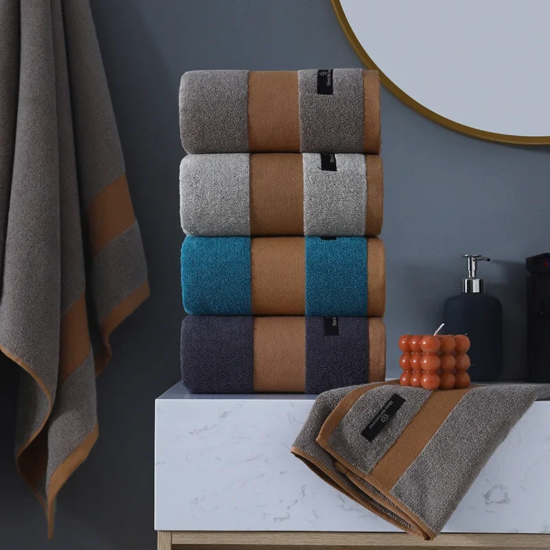 Soft Luxury Premium Cotton Towels Bath Towel Thick Solid Color Adult Household Use All Cotton Absorbent Face Towel Bath Towel