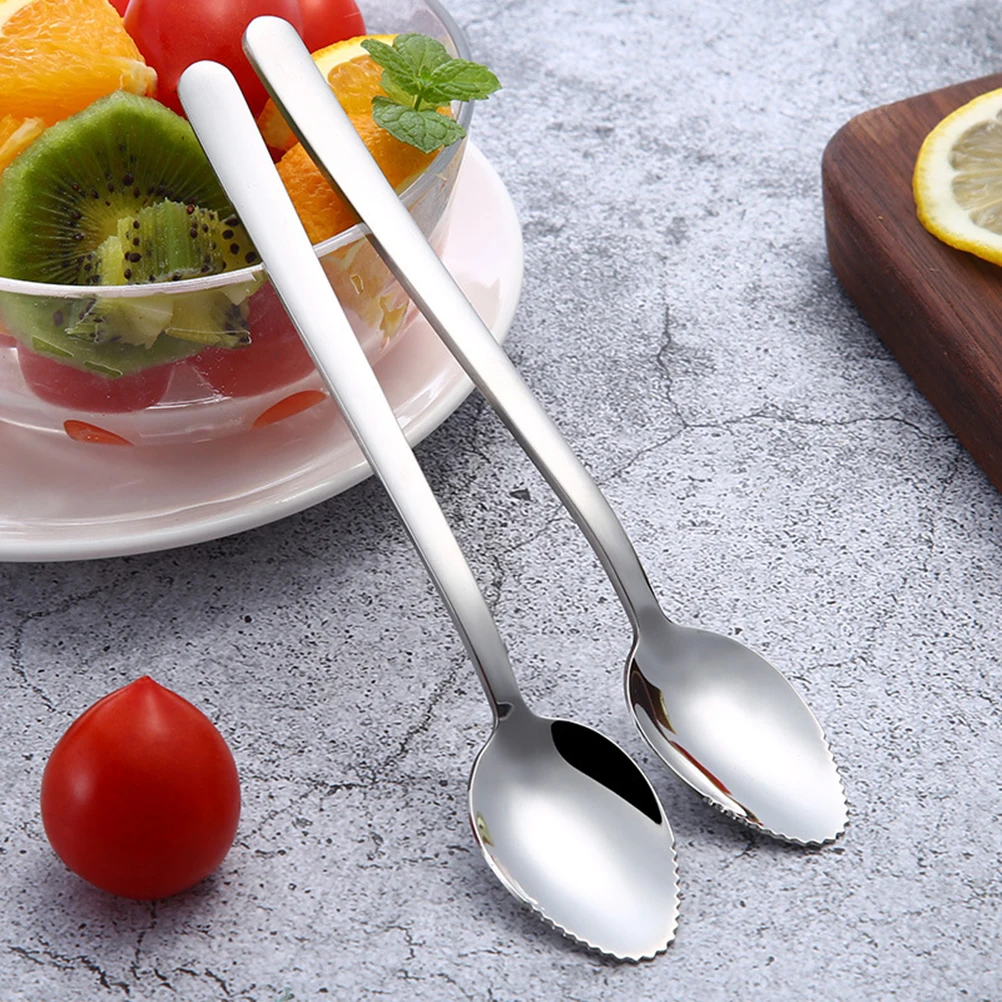 

Stainless Steel Fruit Spoon Kitchen Accessories Grapefruit Spoons with Serrated Edge