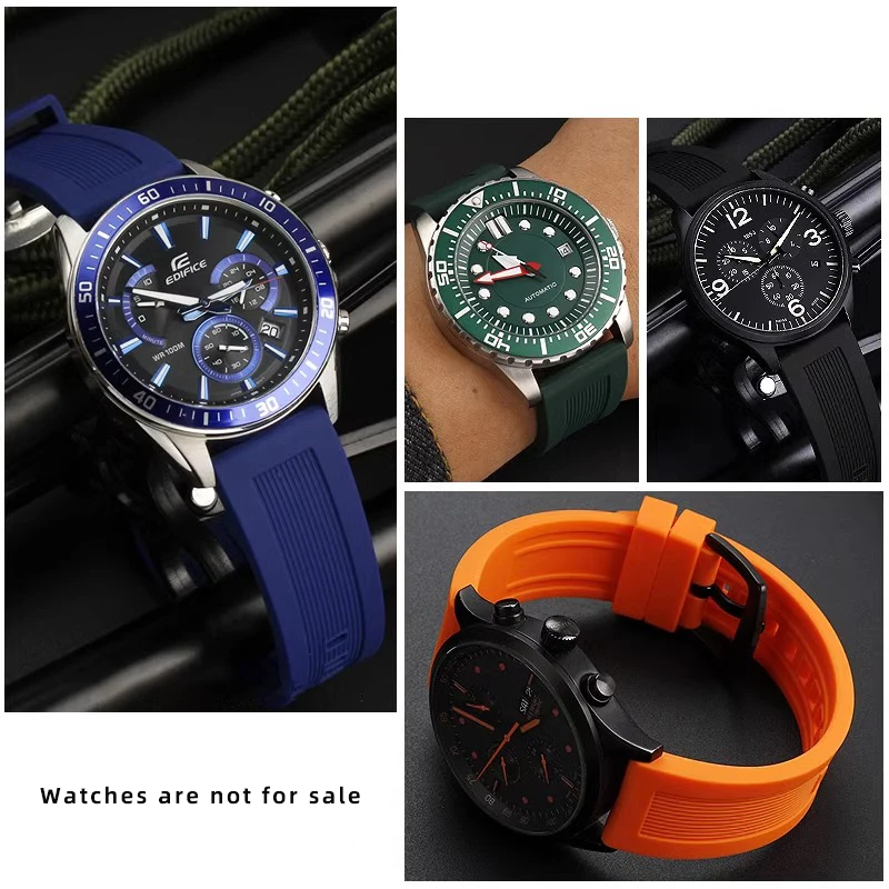 Suitable for Mido helmsman M038/M005 Orange rudder Nishitetsu suitable for Sao Orange BM8475 silicone watch strap 20mm 22mm