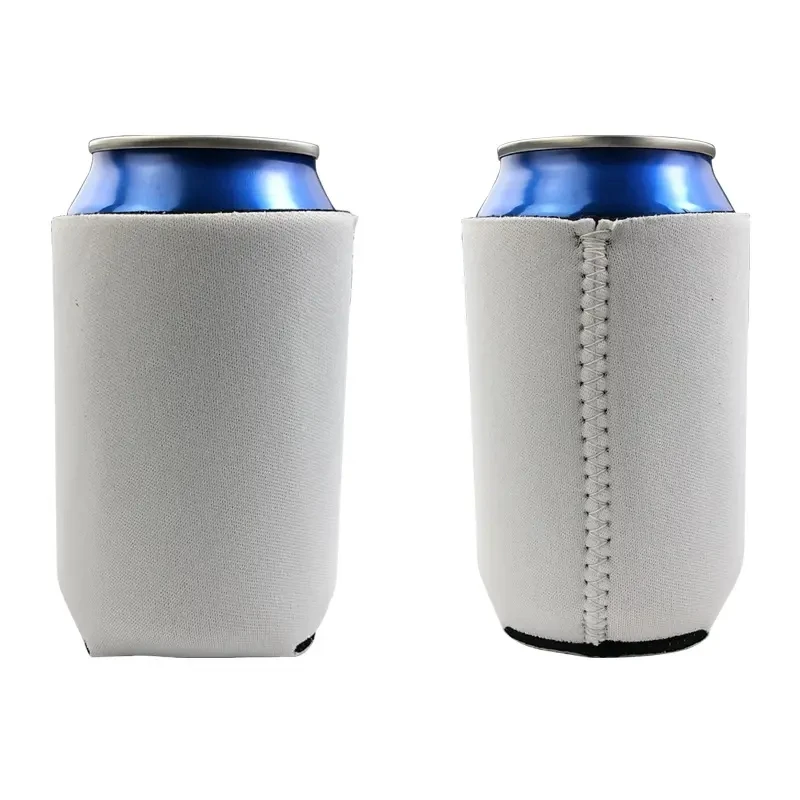 Sublimation Printing Blank For Custom Logo Thermos Cup Sleeve Neoprene White Hot Transfer Beer  With Bottom Cup Sleeve