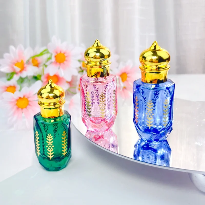 

10 шт. 12 мл пустых стеклянных флаконов-роллеров для аттара, эфирных масел и парфюмерии с роликовым аппликатором