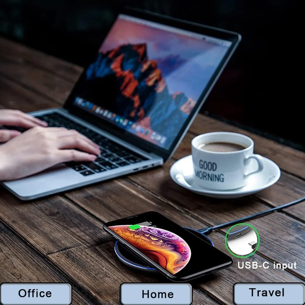 30W Fast Wireless Charger Pad for iPhone & Samsung - Slim Design,Smart Indicator, Case-Friendly,Compatible with Multiple Devices view 6