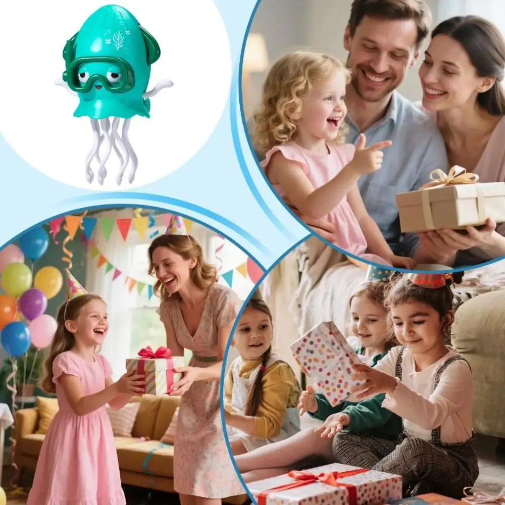 Plastic Electric Dancing Octopus Toy Interactive Swinging Crawling Interactive Octopus Toy Movable Craft Decor