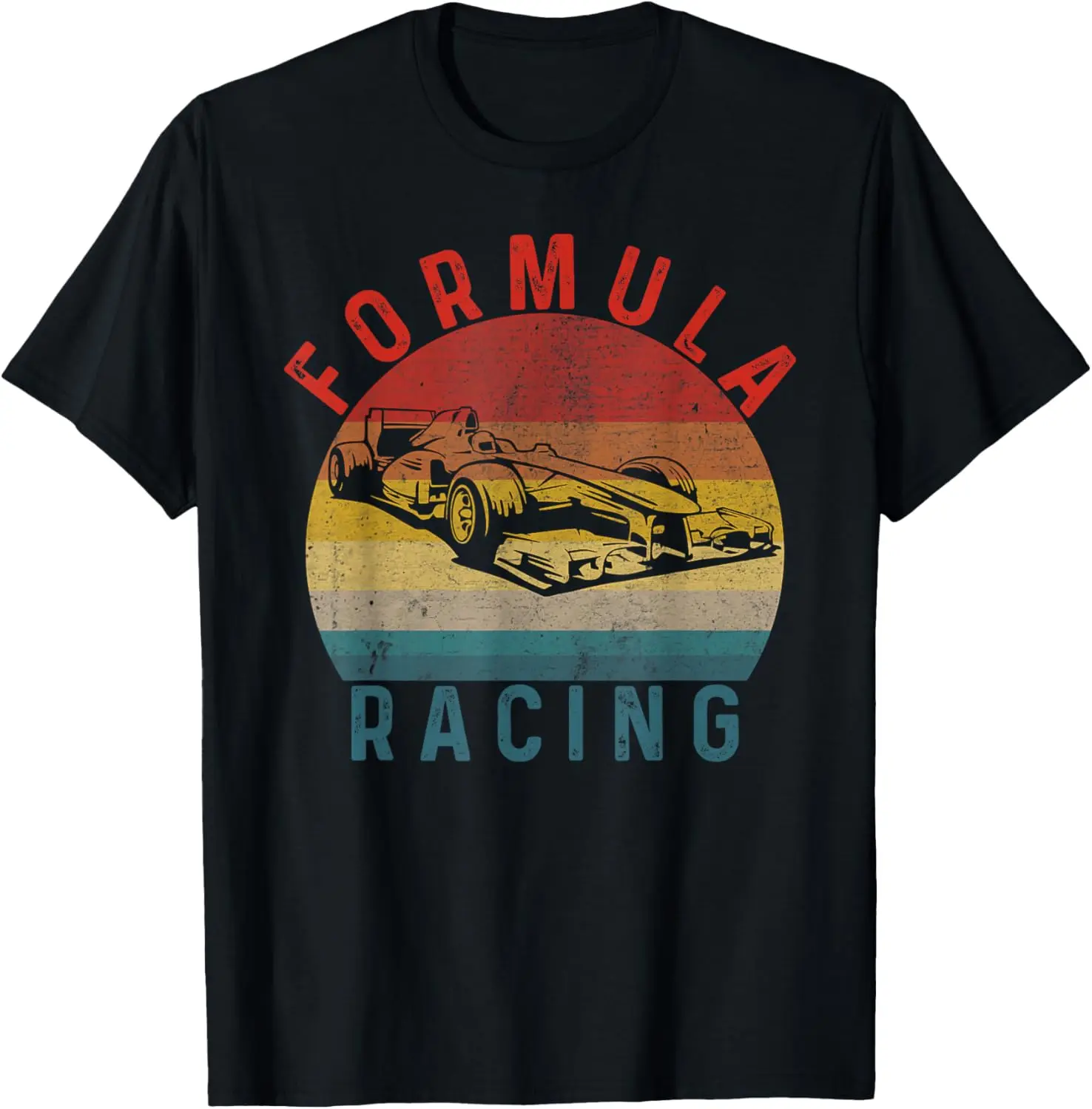

Ретро винтажная футболка Formula Racing Car Silhouette Race Car Formula