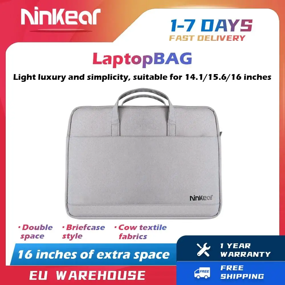 Ninkear Computer laptop Bag for 14.1/15.6/16 inch, Simple Travel, Free to go, Laptop Bag First Choice for Mobile Office