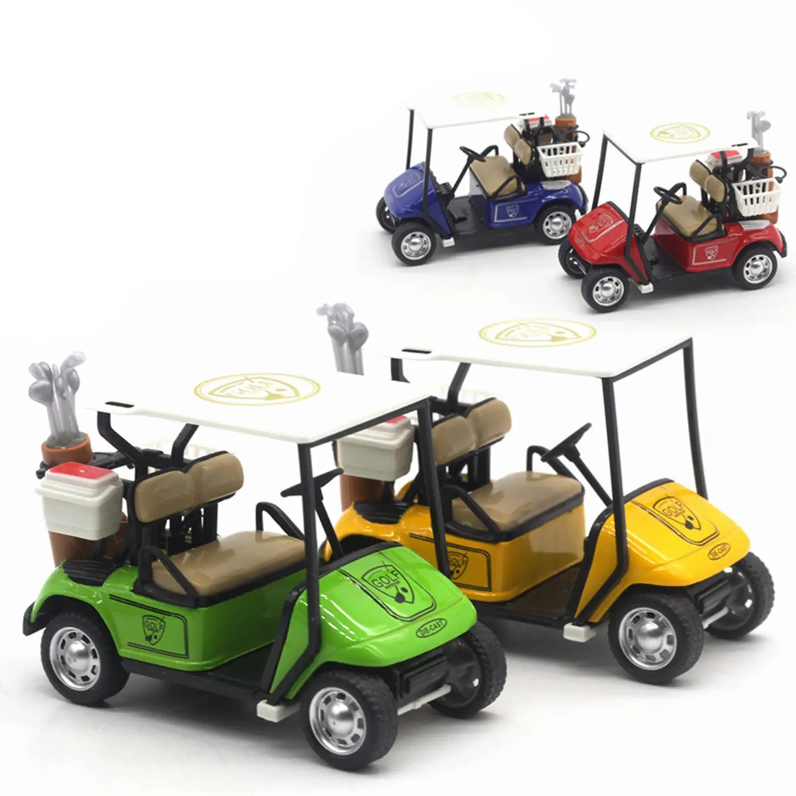 

Alloy Pull Back Car Toy Push and Go 4 Wheels Drive Model Vehicles Toy Playset Mini 1:36 Scale Mini Golf Cart Toys Children Boys