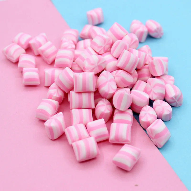 10pcs Mini Resin Rainbow Candy Decoration Miniature Accessories Scrapbooking Embellishment Item Flatback Charms DIY Jewelry Tool