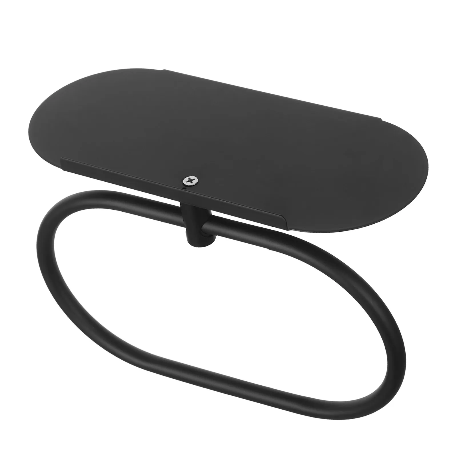 

Adhesive Stainless Steel Bathroom Towel Ring with Shelf Wall Mounted No Drill Modern Towel Holder for Bath Kitchen Dishcloth Rug