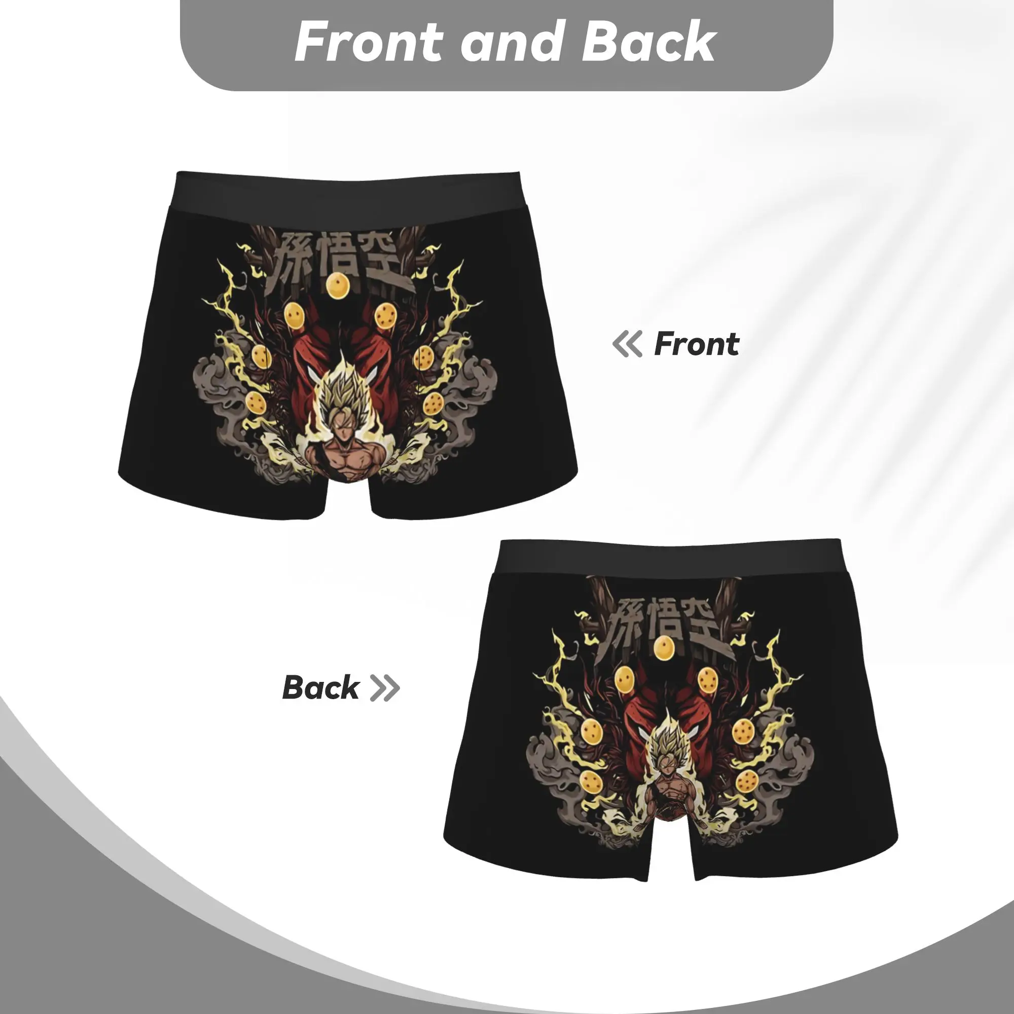 In Action  Bandai DRAGON BALL Underpants Homme Panties Man Underwear Comfortable Shorts Boxer Briefs view 4