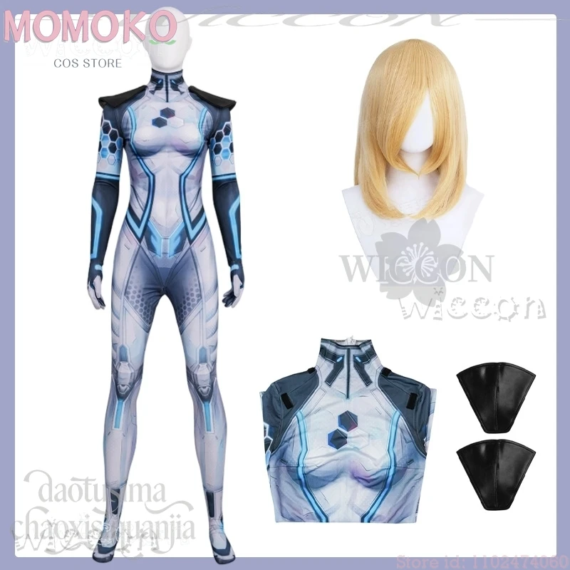 

Рождественский костюм Invisibleee для девочек, косплей, аниме, игра, новый костюм, синий, белый, сексуальное боди, комбинезон, маскировка в стиле панк, сексуальные костюмы