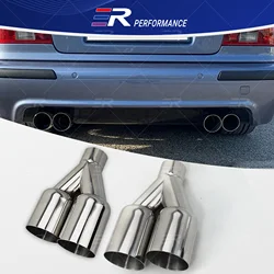 ER Exhaust tips stainless Dual Exhaust System Upgrade car Muffler tailpipe double Nozzle Modify