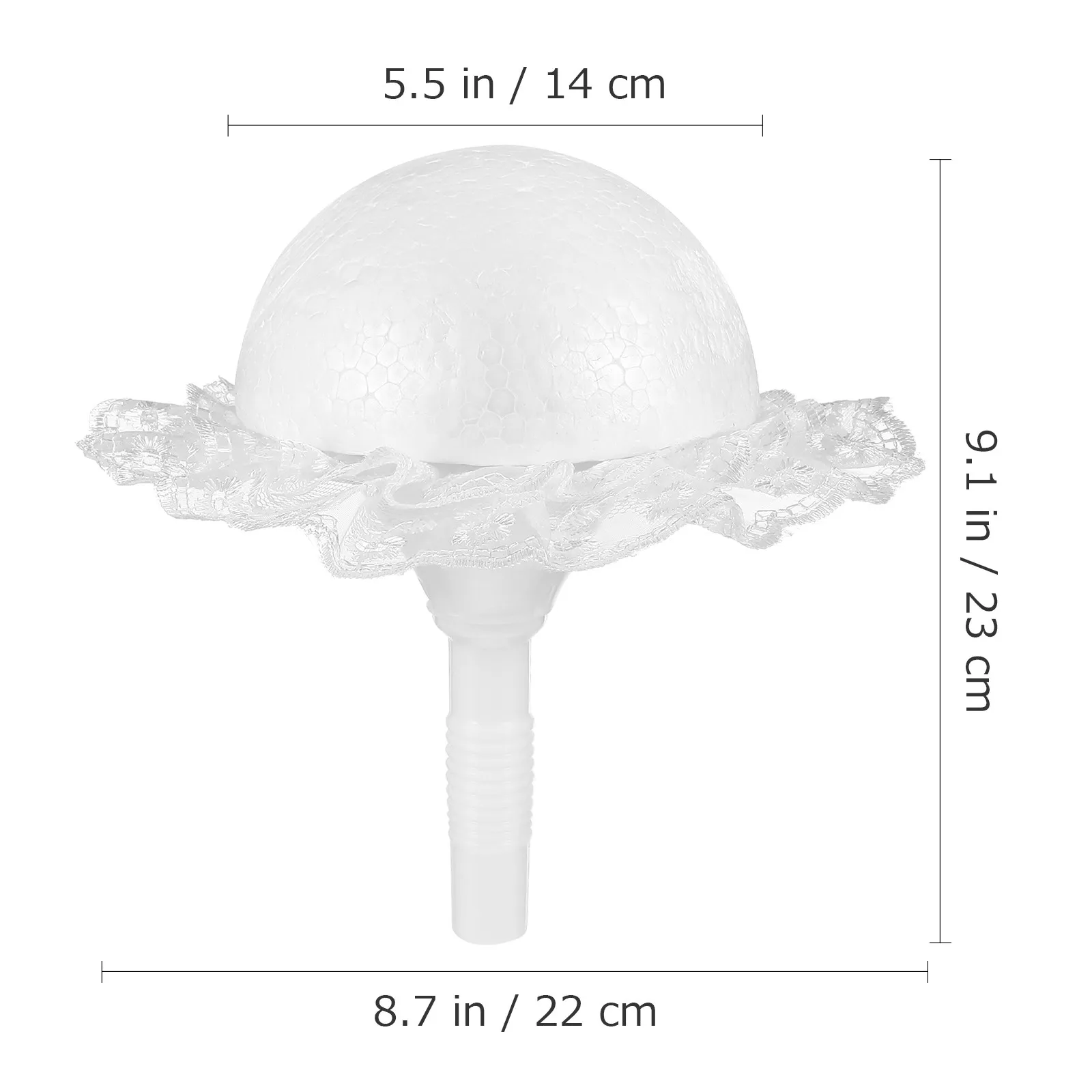 1Set Wedding Bridal Bouquet Holder Foam Half Ball Lace Handle Flower Stand for Fresh and Artificial Flowers Bouquet Holder view 3