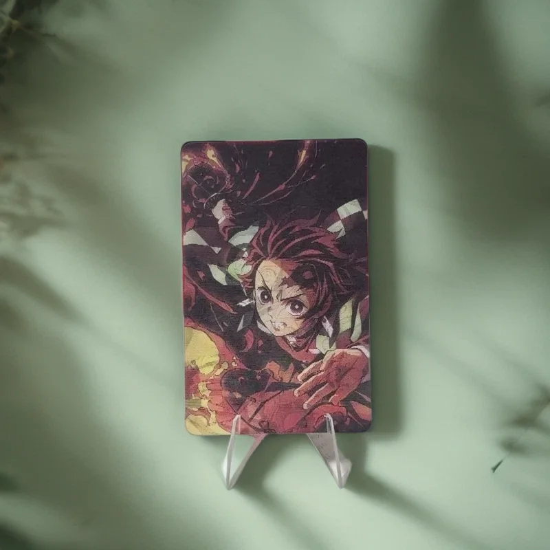 

Creative Demon Slayer Cards Tanjirou Anime Action Figure Cartoon Grating Card Cute Toys Children Birthday Gift Anime Merchandise