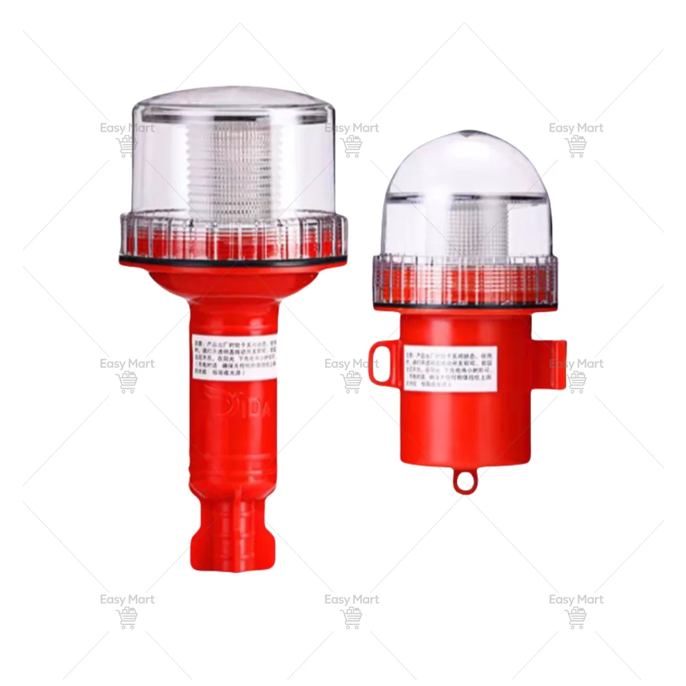 Marine LED Solar Navigation Beacon Light Sailing Navigation Signal Light Three-color Flash Positioning Light Night Warning