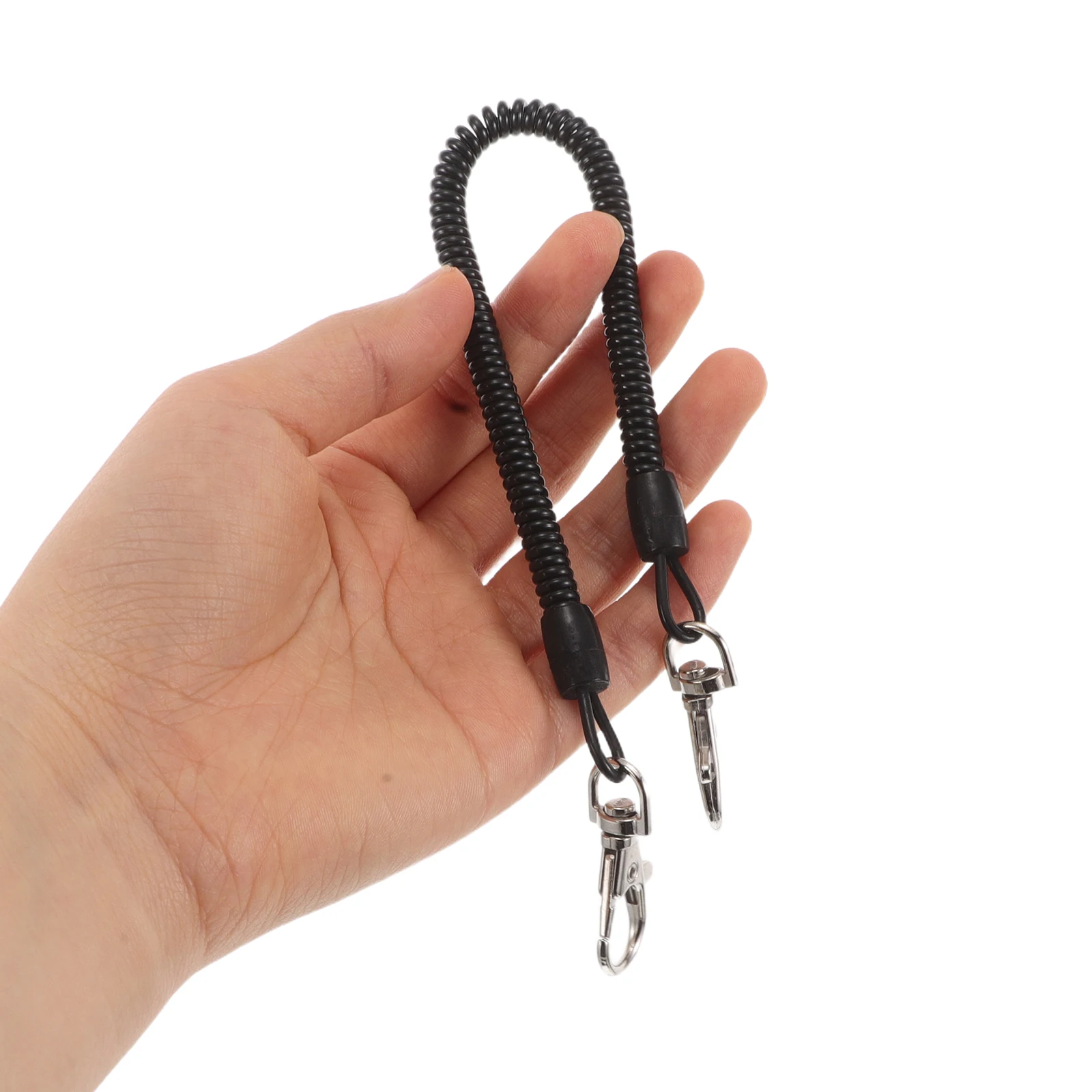 

1PC Fishing Anti Loss Buckle Rope Coiled Retractable Tether Slipproof Outdoor Tool Lanyard Accessories Clamp Gear