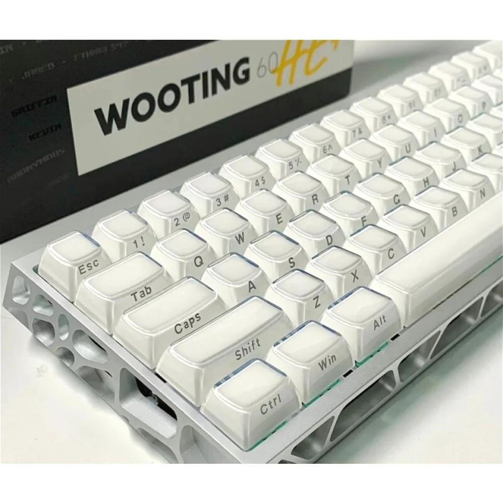 

Crystal Jelly Keycaps OEM Profile Side Print Translucent Keycaps for Wooting 61/60/87 Custom Mechanical Keyboard
