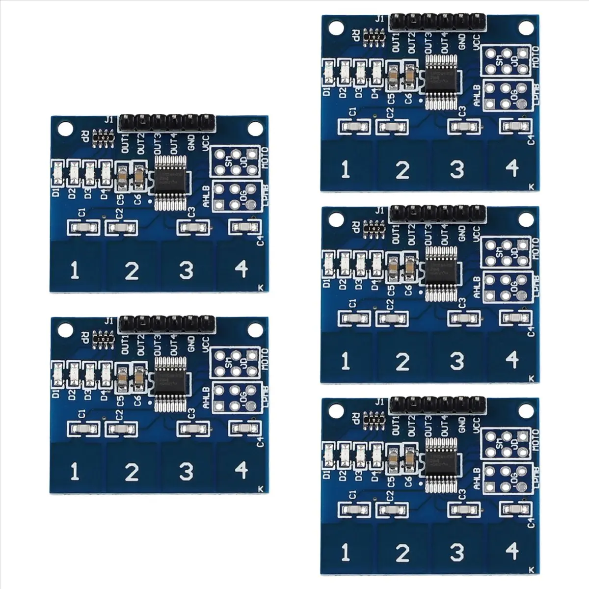 A64I TTP224 Capacitive 4 Channels Touch Switch Module 4 Key Induction IC 2.4V to 5.5V Level State Indicator Onboard Module
