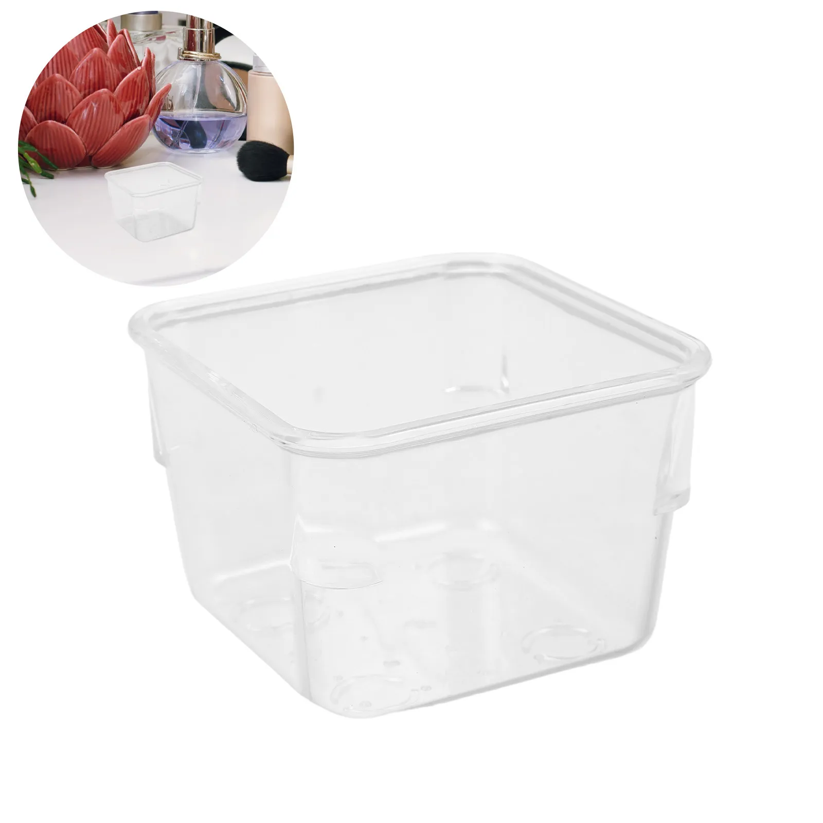 24Pcs Clear Plastic Drawer Organizers Stackable Vanity Storage Boxes for Makeup Cosmetics Jewelry Small Transparent Storage Bins