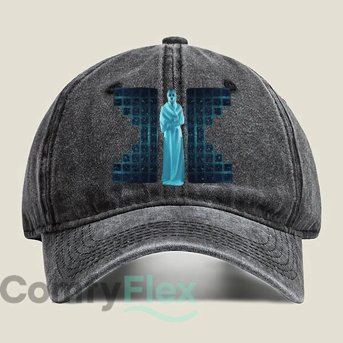 Mysterious Figure Letter Art Fashion Washed Baseball Cap Outdoor For Womens Unisex Female Beach Dad Hat Hip Hop