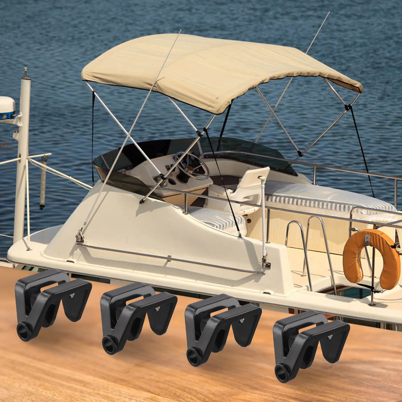 

Комплект из 4 шт. морских буферных креплений-защелок для швартовного каната, регулируемые крепления для лодок, аксессуары для лодок