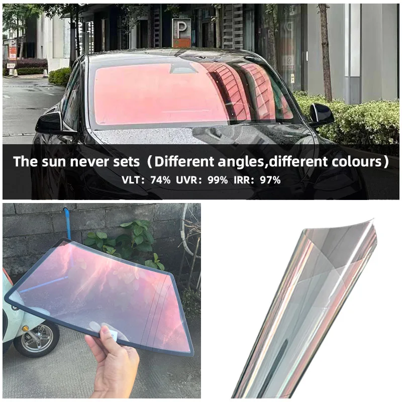 Ready Ship Chameleon Car Window Tint Film PET Material Self Healing Repel Scratch Color Changing Solar Tinting Film Protection