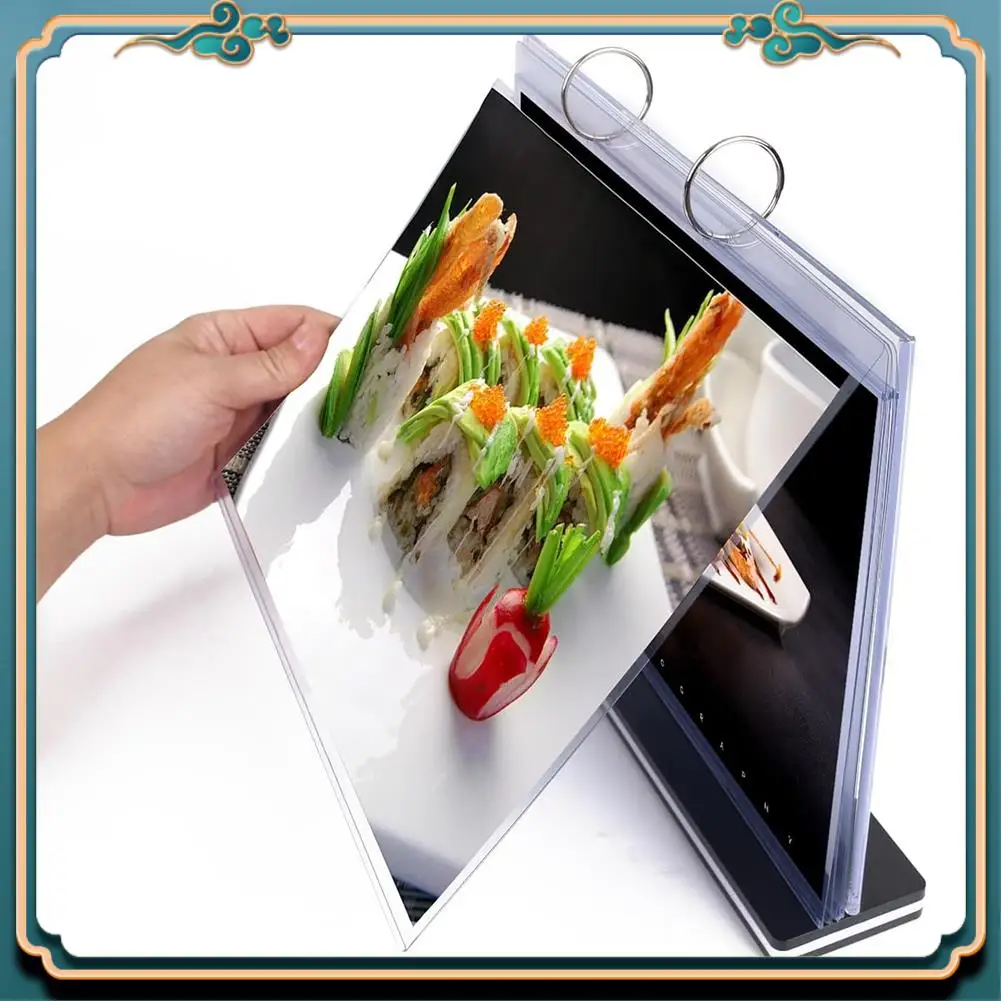 (New)-A5 T-Shaped Multi-Page Flip Acrylic Sign Holder, Menu/Photo/Advertising/Beverage Display Stand