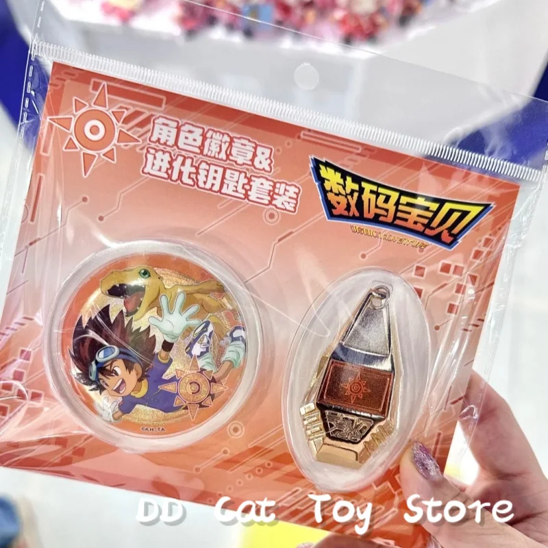 

В наличии Toei Animation Подлинный Digimon Adventure Badge & Evolution Брелок Набор Аниме Периферийные устройства Kawaii Taichi Подарок на день рождения