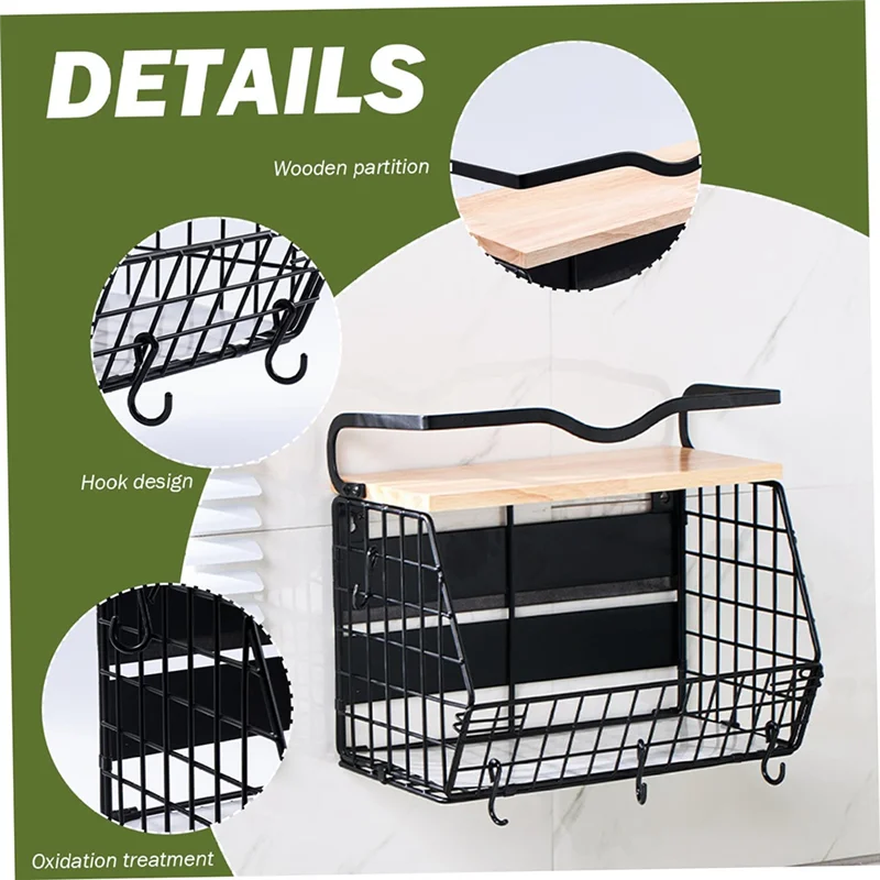 

ABFI Fruit, Potato And Onion Storage Racks Wall-Mounted Kitchen Shelves For Refrigerators, Countertops And Cabinets