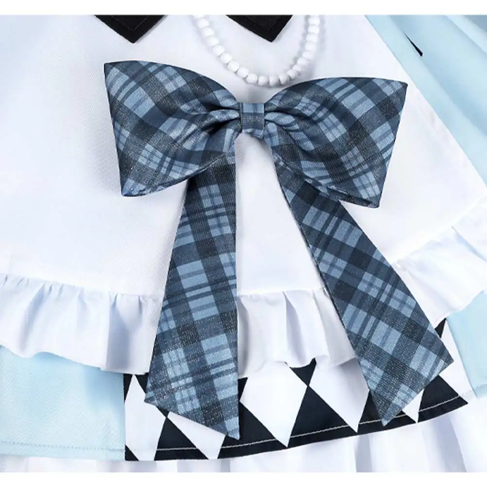 Anime LoveLive Muse Cosplay Blue Dress Accessories Outfits Maid Costume Women Disguise Halloween Carnival Party Roleplay Suits
