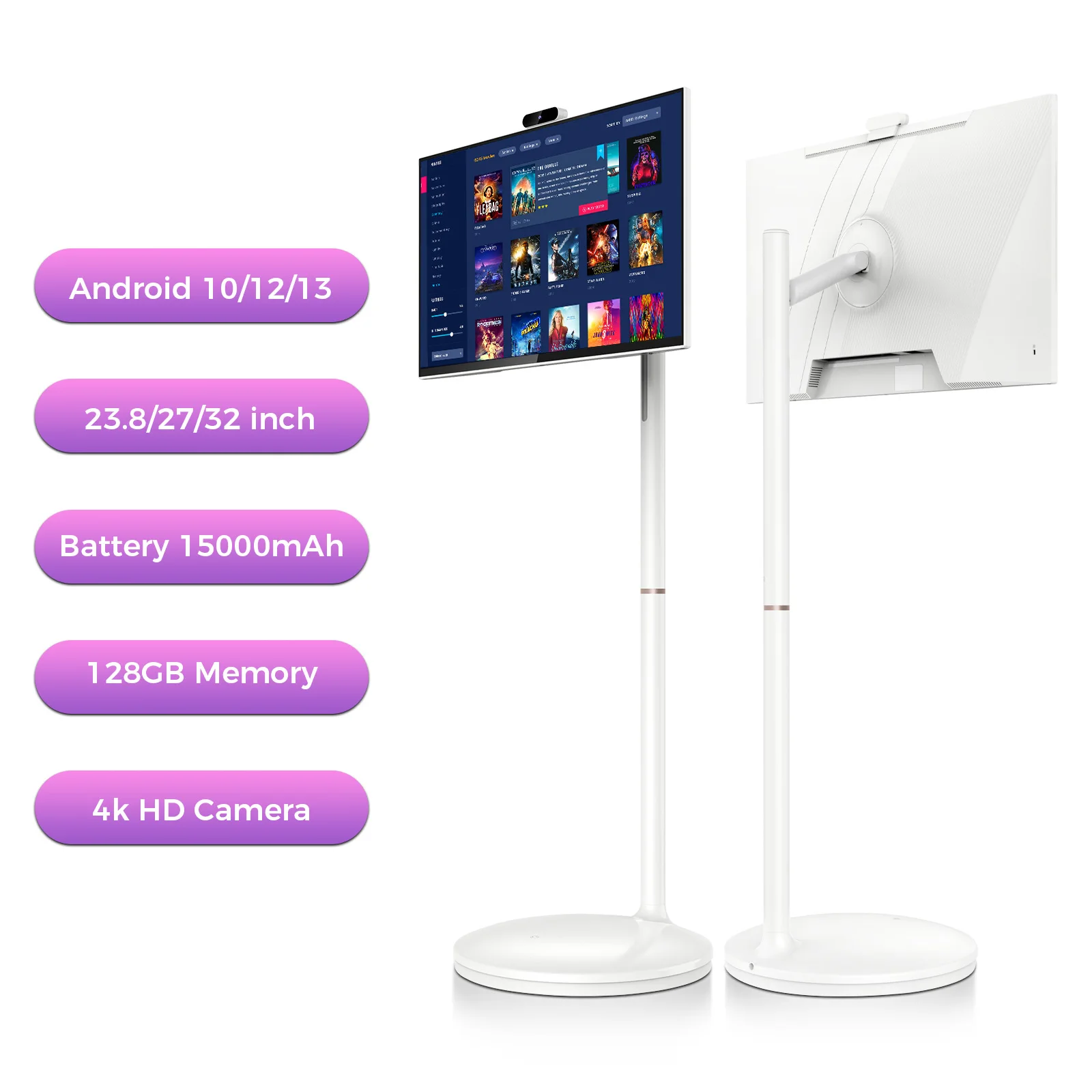 New White Home Entertainment Center 23.8
