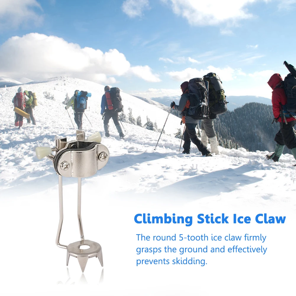 الرحلات القطب قصب نصائح الفولاذ المقاوم للصدأ المشي مخلب عصا المضادة للانزلاق عدم الانزلاق لفصل الشتاء في الهواء الطلق الثلوج لتسلق الجبال