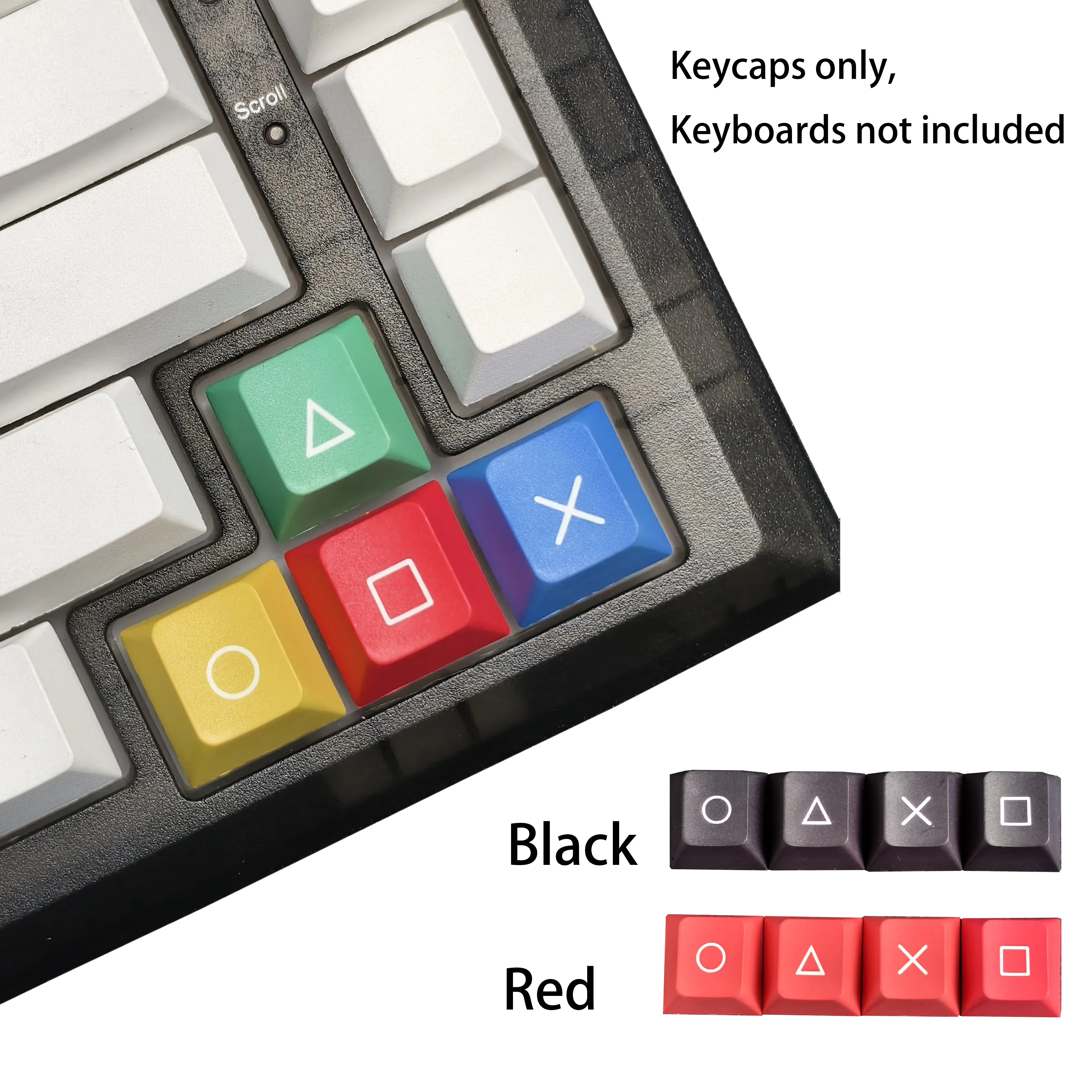 4 Stück PBT Cherry Profile Tastenkappen Pfeiltasten 5-seitige Farbsublimation für Cherry Gateron MX Switches mechanische Tastatur