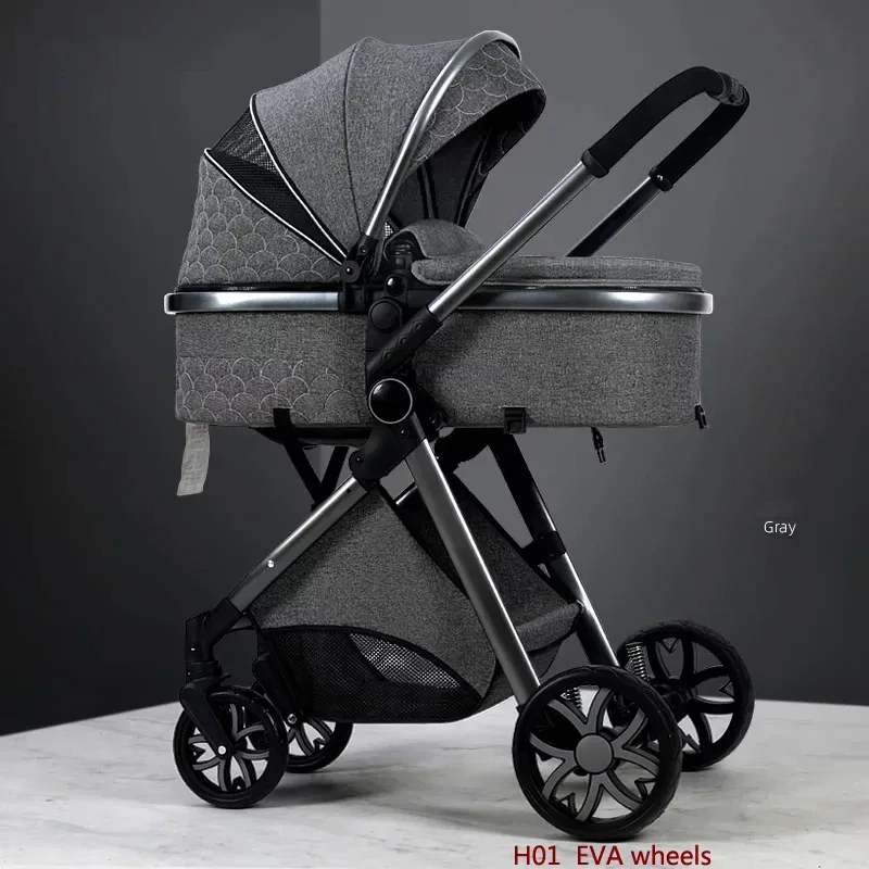 NONE 2025 Neue Kinderwagen 3 in 1 Hohe Landschaft Kinderwagen Liegende Kinderwagen Faltbare Kinderwagen Baby Stubenwagen Puchair Neugeborenen 8